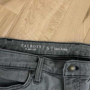 Talbots Charcoal Slim Ankle Pants